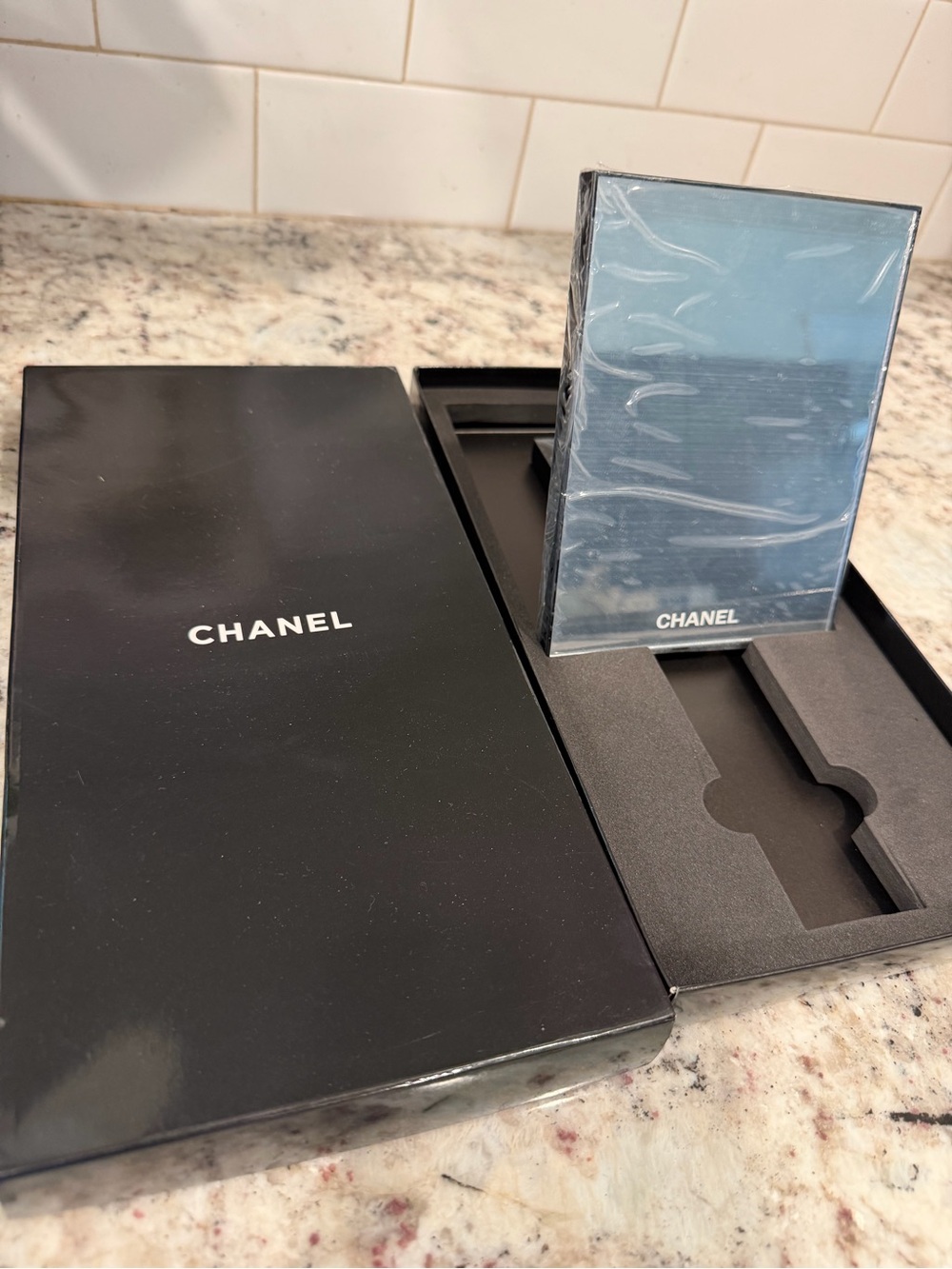 CHANEL Black foldable mirrors
